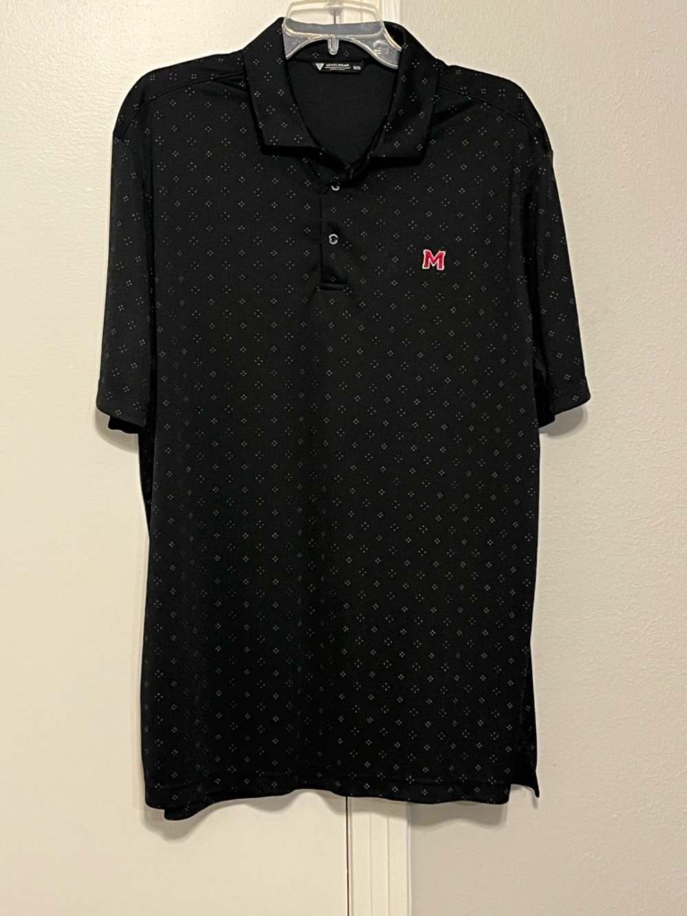 Level wear Mississippi State Logo Black Polo Size XL